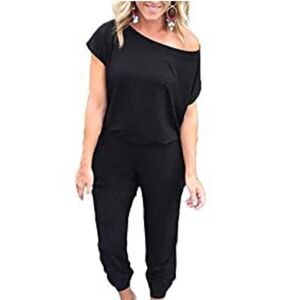 ALELLY | NEW Black Short Sleeve Jogger Style Jumpsuit Women’s Size M